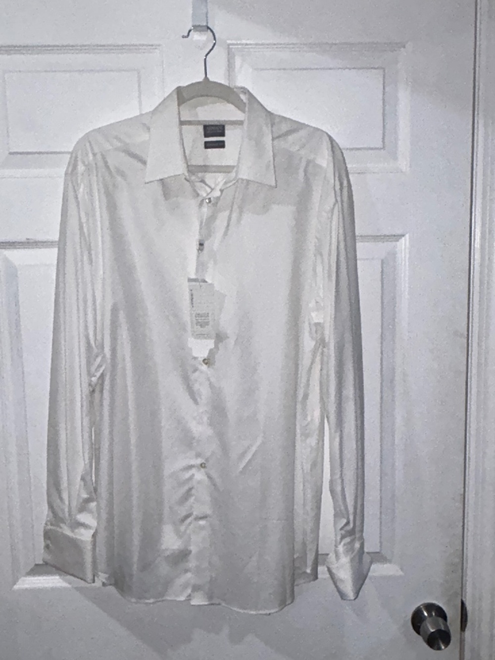 Armani Collezioni Classic Fit French Cuff Dress Shirt - WHITE - 42  16 1/2